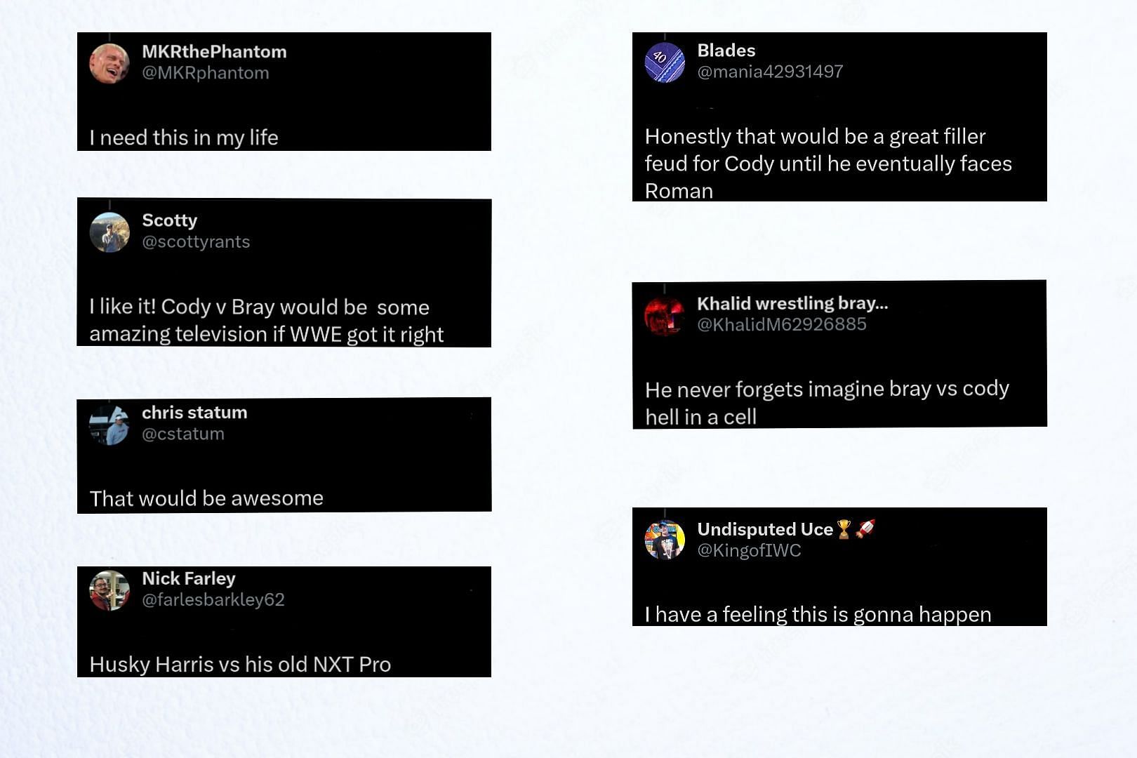 Fans' response to the potential feud between Cody Rhodes and Bray Wyatt!